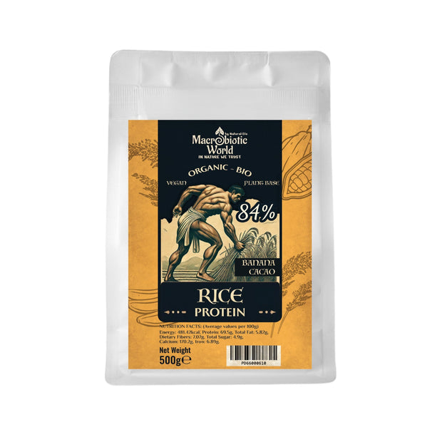 Organic/Bio Probiotic Rice Protein 84% with Banana and Cacao