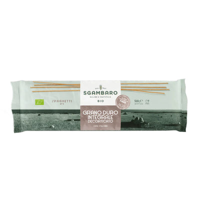 Organic/Bio SGAMBARO SPAGHETTI 500g เส้นพาสต้าโฮลวีทปาเก็ตตี้