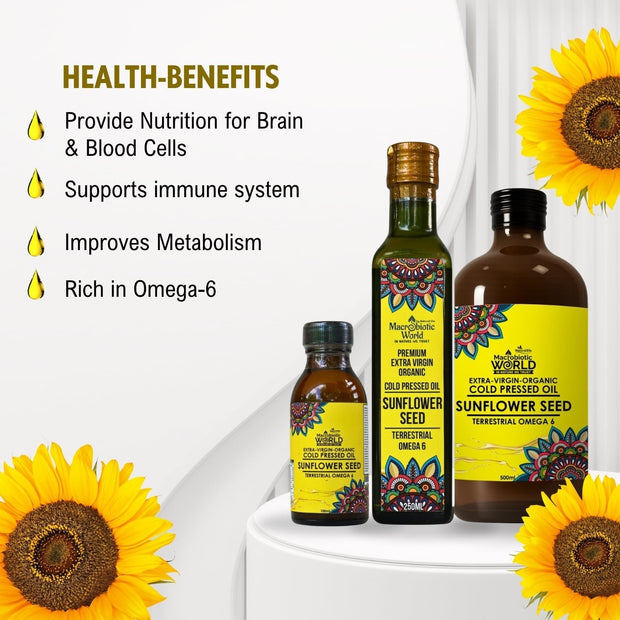 Organic/Bio Extra Vrigin Cold Pressed Sunflower Seed Oil