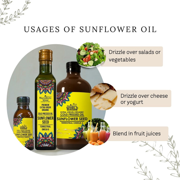 Organic/Bio Extra Vrigin Cold Pressed Sunflower Seed Oil