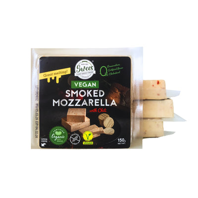 Organic SWEES Vegan Cheese | Smoked Mozzarella Block with Chili