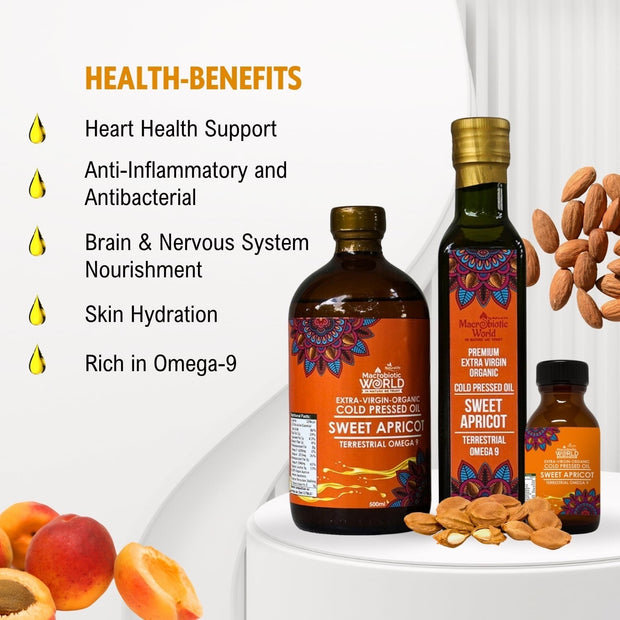 Organic Extra Virgin Cold Pressed Sweet Apricot Oil