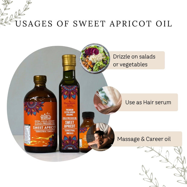 Organic Extra Virgin Cold Pressed Sweet Apricot Oil