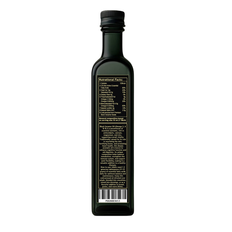 SYMBIOSIS | Extra Virgin Cold Pressed Black Sesame Seeds Oil