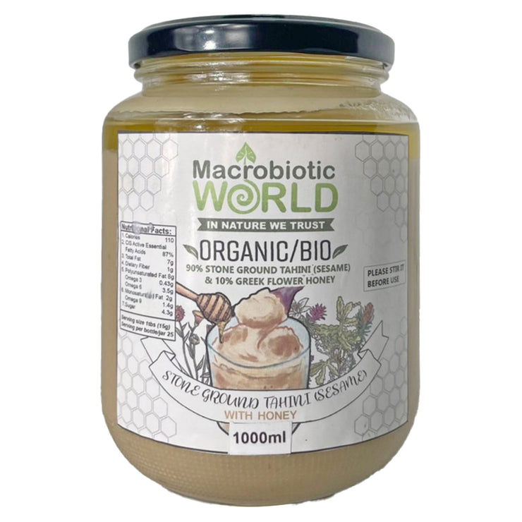 Organic/Bio Stone Ground Tahini Sesame with Honey