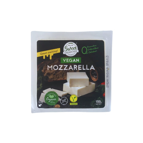 Organic SWEES Vegan Cheese l Mozzarella Block l มอสซาเรลล่าชีสเจแบบก้อน150g EXP 28/01/2025