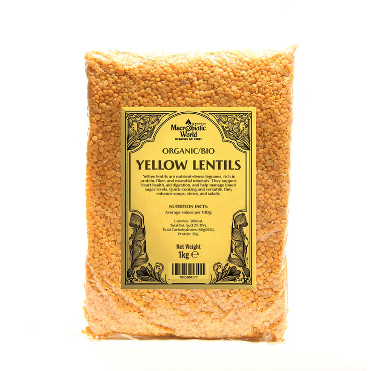 Organic/Bio Yellow Lentils