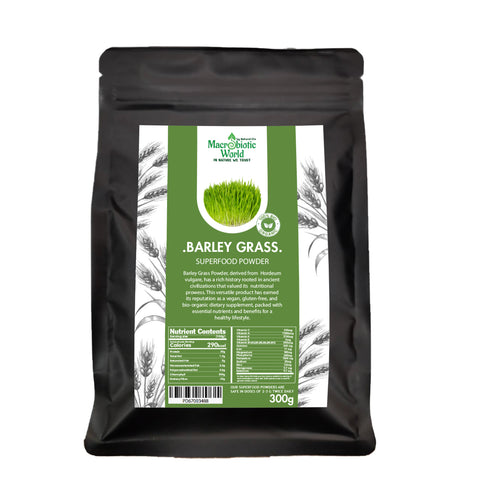 Organic/Bio Barley Grass Powder ผงใบอ่อนข้าวบาร์เลย์ (100g/300g)