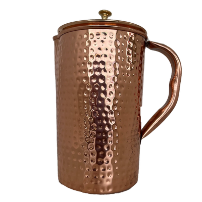 Copper | Hammered Water Jug With Cover
