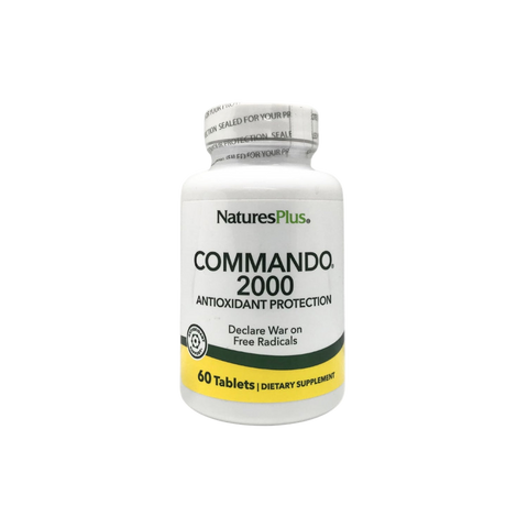 NaturesPlus Commando 2000 supplement bottle on a white background