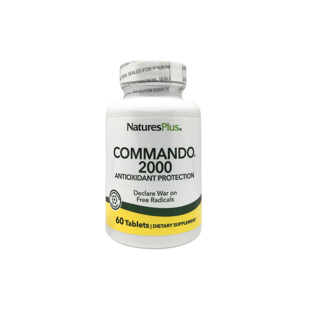 NaturesPlus Commando 2000 supplement bottle on a white background