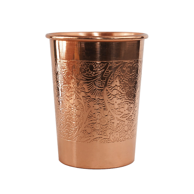 Copper Engraved Water Glass
