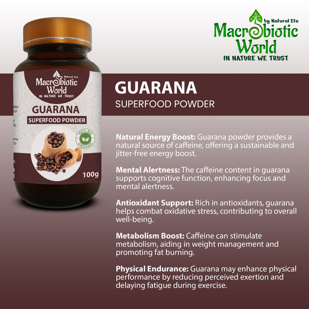 Organic-Bio Guarana Powder 100g