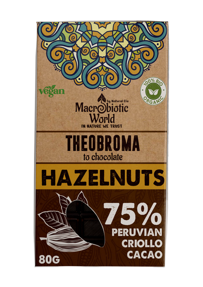 Organic Chocolate Vegan 80g , Hazelnut , Tasty flavour