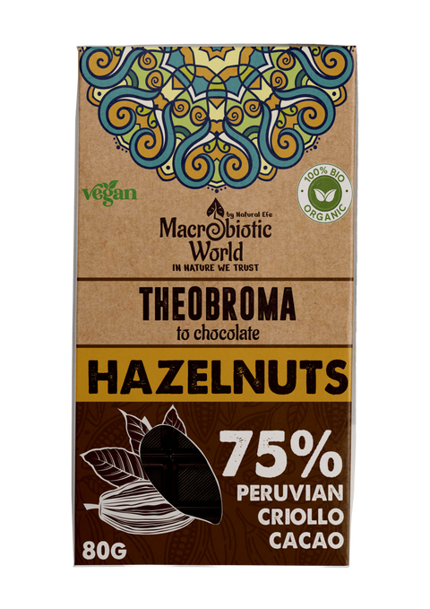 Organic Chocolate Vegan 80g , Hazelnut , Tasty flavour