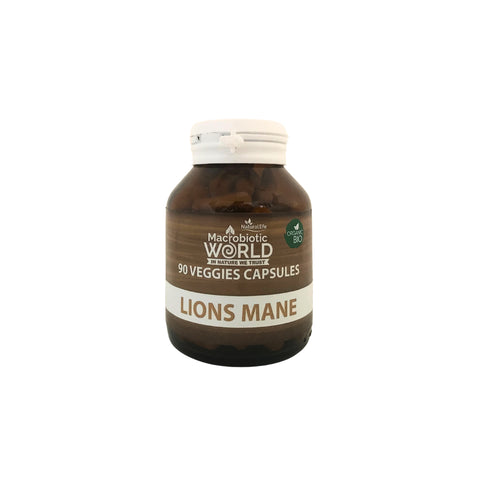 Organic-BIO | Lions Mane 90 Veggies Capsules 500mg / เห็ดยามาบูชิตาเกะ(เห็ดหัวลิง)แคปซูล