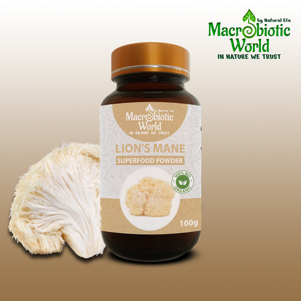 Organic-Bio Lion's Mane Powder | ผงเห็ดแผงคอของสิงโต 100g