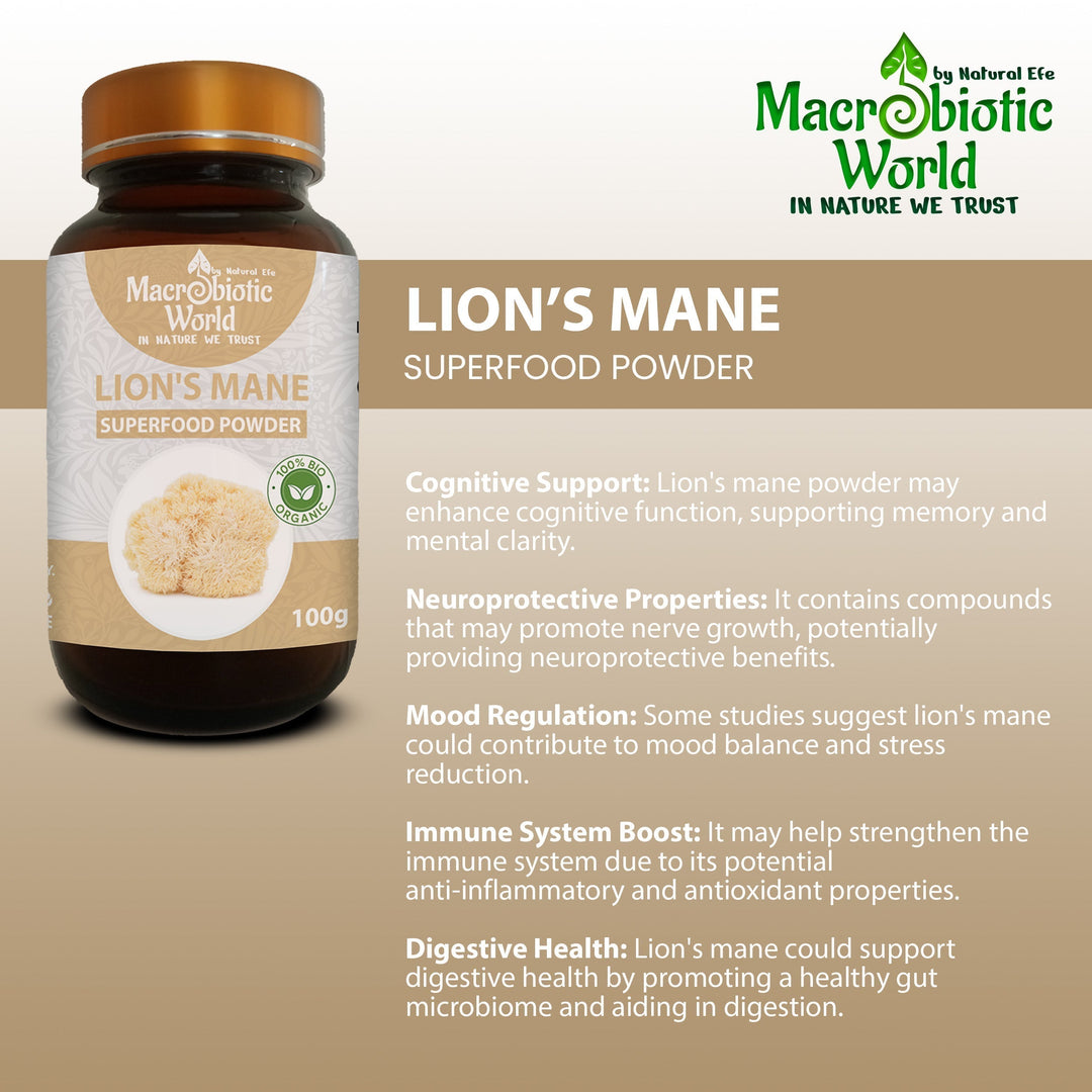 Grass & Co. FOCUS Lion's Mane Mushrooms Powder 100g