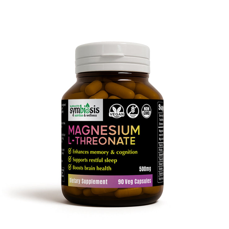 Symbiosis l Magnesium L-Threonate 90 Veggies Capsules ซิมไบโอซิส แมกนีเซียม แอล-ทรีโอเนต 90 แคปซูล