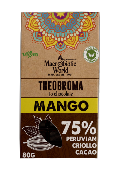 Organic Chocolate Vegan  80g  Mango, Tasty flavour