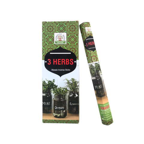 Namaste India | 3 Herbs (Mint, Oregano, Rosemary) Incense Sticks