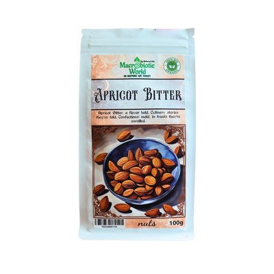Package of Apricot Bitter nuts with brand logo on a white background