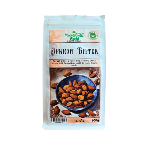 Package of Apricot Bitter nuts with brand logo on a white background
