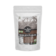 Package of Organic Bio Barley Flour with a white background