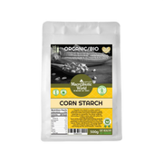Package of Macrobiotic World Corn Starch on a white background