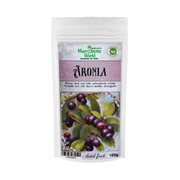 Aronia dried fruit package with a white background