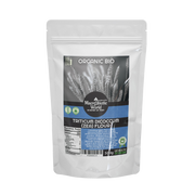 Bag of Organic Bio Triticum Dicoccum Zea Flour with branding on a white background