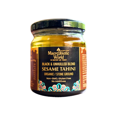 Organic/Bio | Black & Unhulled Sesame Seed Tahini Blend