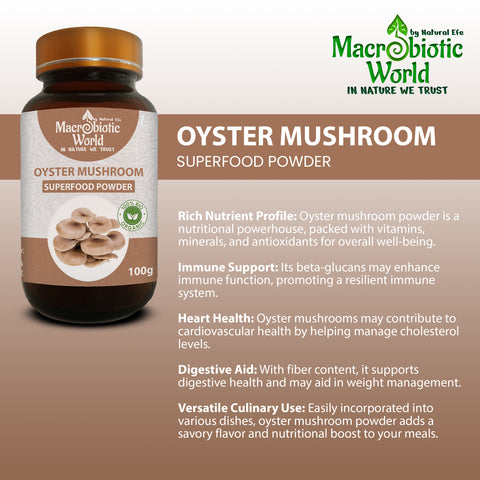 Organic-Bio Oyster Mushroom Powder | ผงเห็ดนางรม 100g