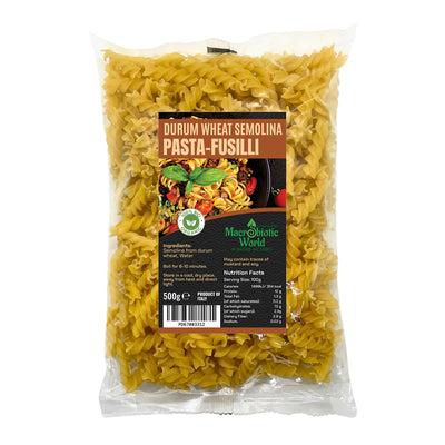 Organic/Bio Durum Wheat Semolina Pasta-Fusilli 500g