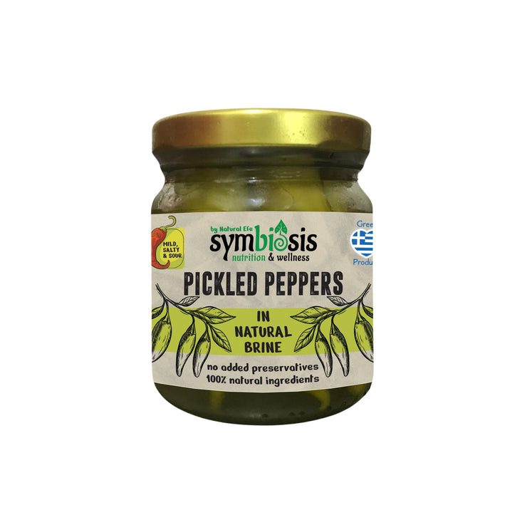 Natural Efe l PICKLED PEPPERS in Natural BRINE - Mild Salty & Sour (Green Peppers) 100g
