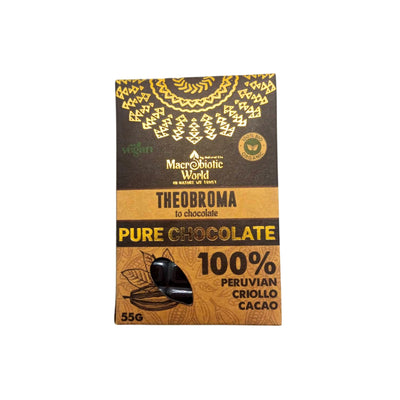 Organic  Pure CHOCOLATE Vegan 50g  , Peruvian Criollo Cacao ,Tasty Flavour