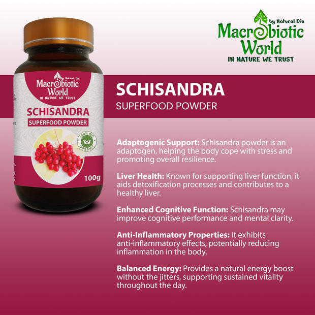 Organic-Bio Schisandra Berries Powder | ผงชิแซนดร้า เบอร์รี่