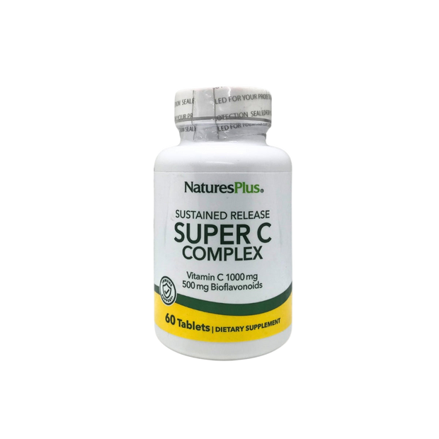 NaturesPlus Super C Complex supplement bottle on a white background