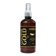 Bottle of Symbiosis Colloidal Gold on a white background