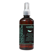Bottle of Symbiosis Colloidal Magnesium spray on a white background