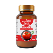 Bottle of Macrobiotic World Tomato Super Food Powder on a white background