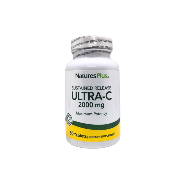 NaturesPlus Ultra-C 2000 mg supplement bottle on a white background