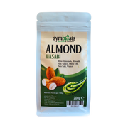 Packaging of Symbiosis Almond Wasabi on a white background