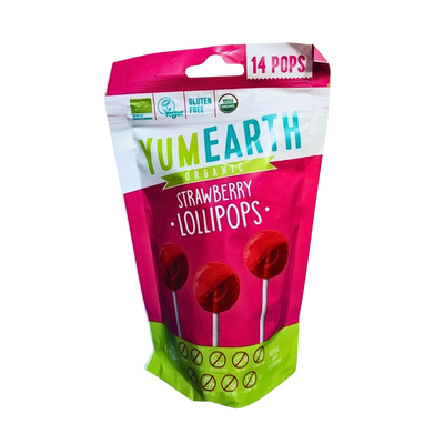 Yumearth Organic Lollipops With Strawberry