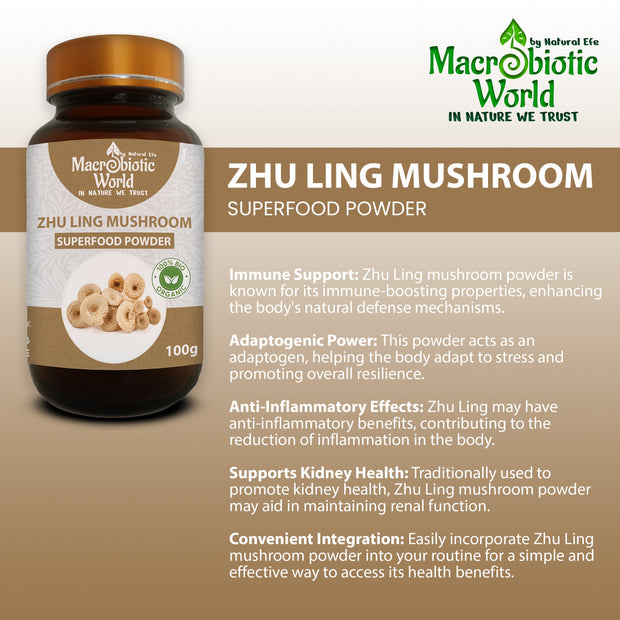 Organic-Bio Zhu Ling Mushroom | ผงเห็ดจู้หลิง 100g