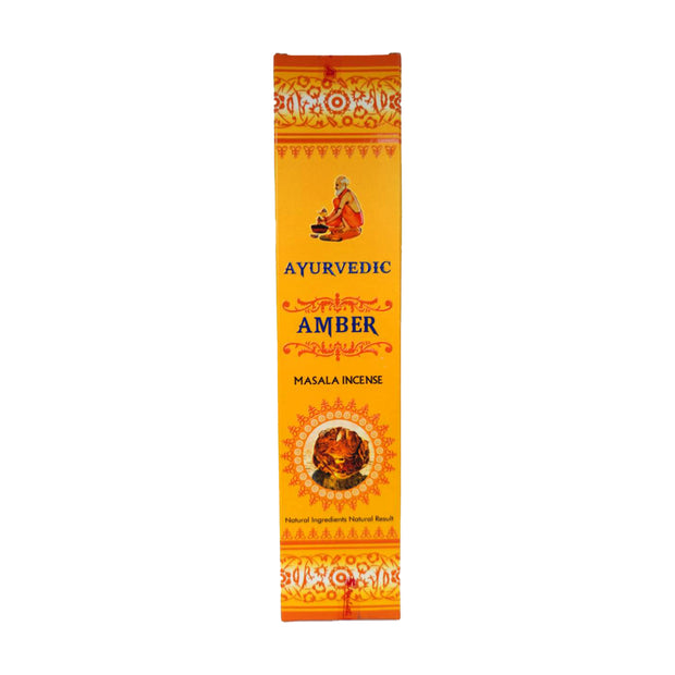 Indian incense sticks - AYURVEDIC AMBER ธูปหอมอำพัน 15g