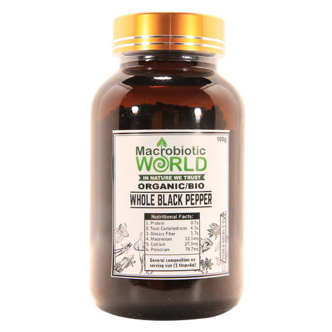 Organic / Bio Black Pepper Whole