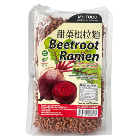 Organic/BIO Beetroot ramen เส้นบีทรูทราเมน 320g
