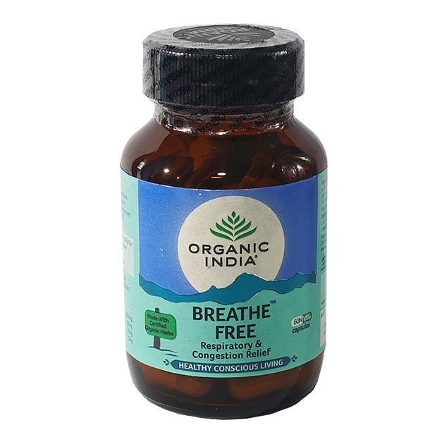 Organic India | Breathe Free - Respiratory & Congestion Relief | 60 Capsules