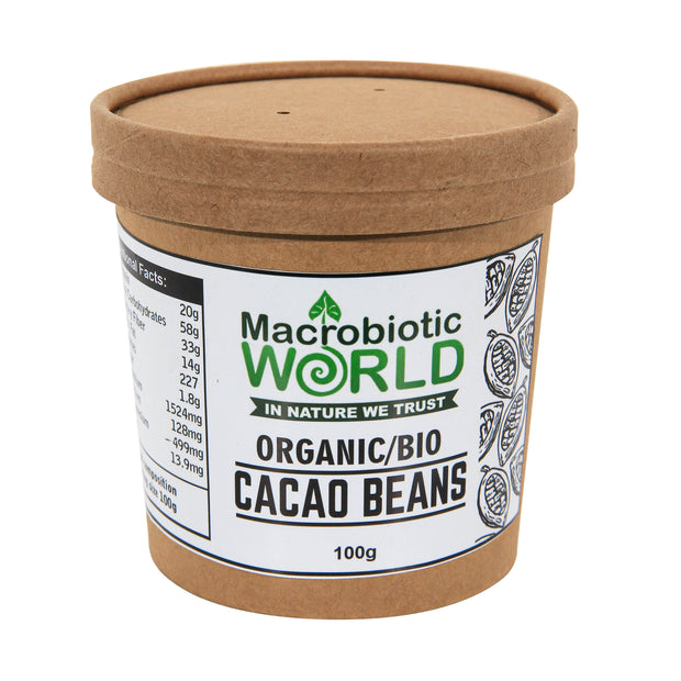 Organic-Bio Cacao Beans เมล็ดคาเคา 100g